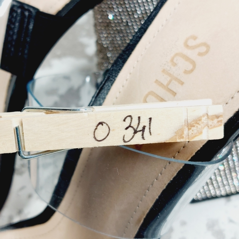 Schutz Womens Ariellen Embellished Slide Summer Evening Block Heel Sandals O341 - Picture 14 of 14